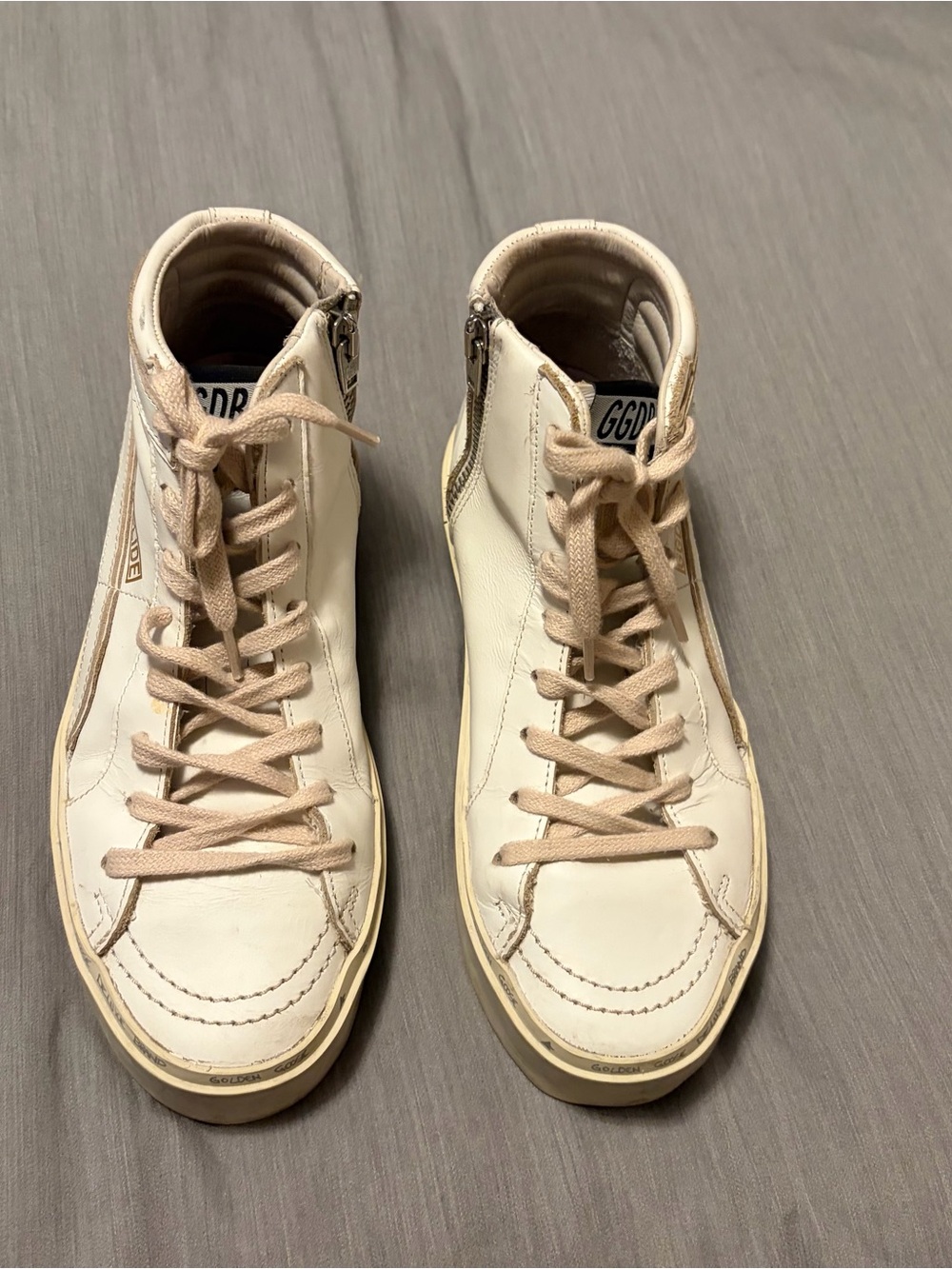 Golden Goose Hi Star Sneakers Hi Slide White W/ Pink Laces, 35 (5), High Top - Picture 4 of 15
